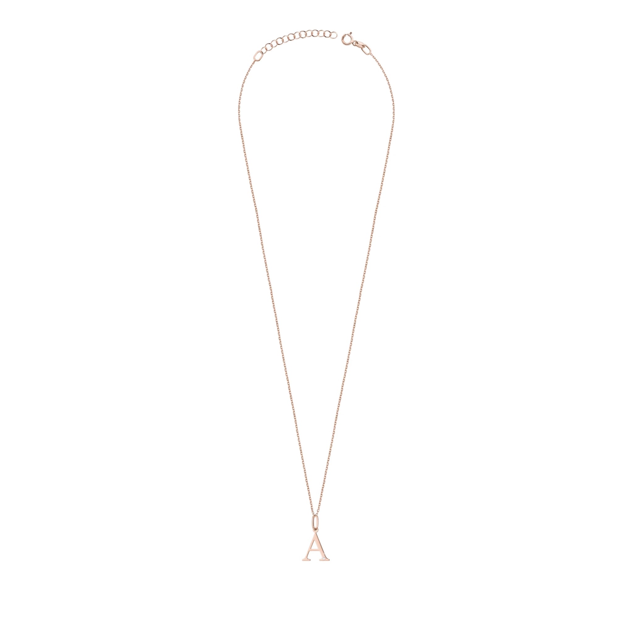 Náhrdelník z 14karátového růžového zlata s diamantem o hmotnosti 0,005 ct. Výborný dárek. Pravost diamantu potvrzuje certifikát.