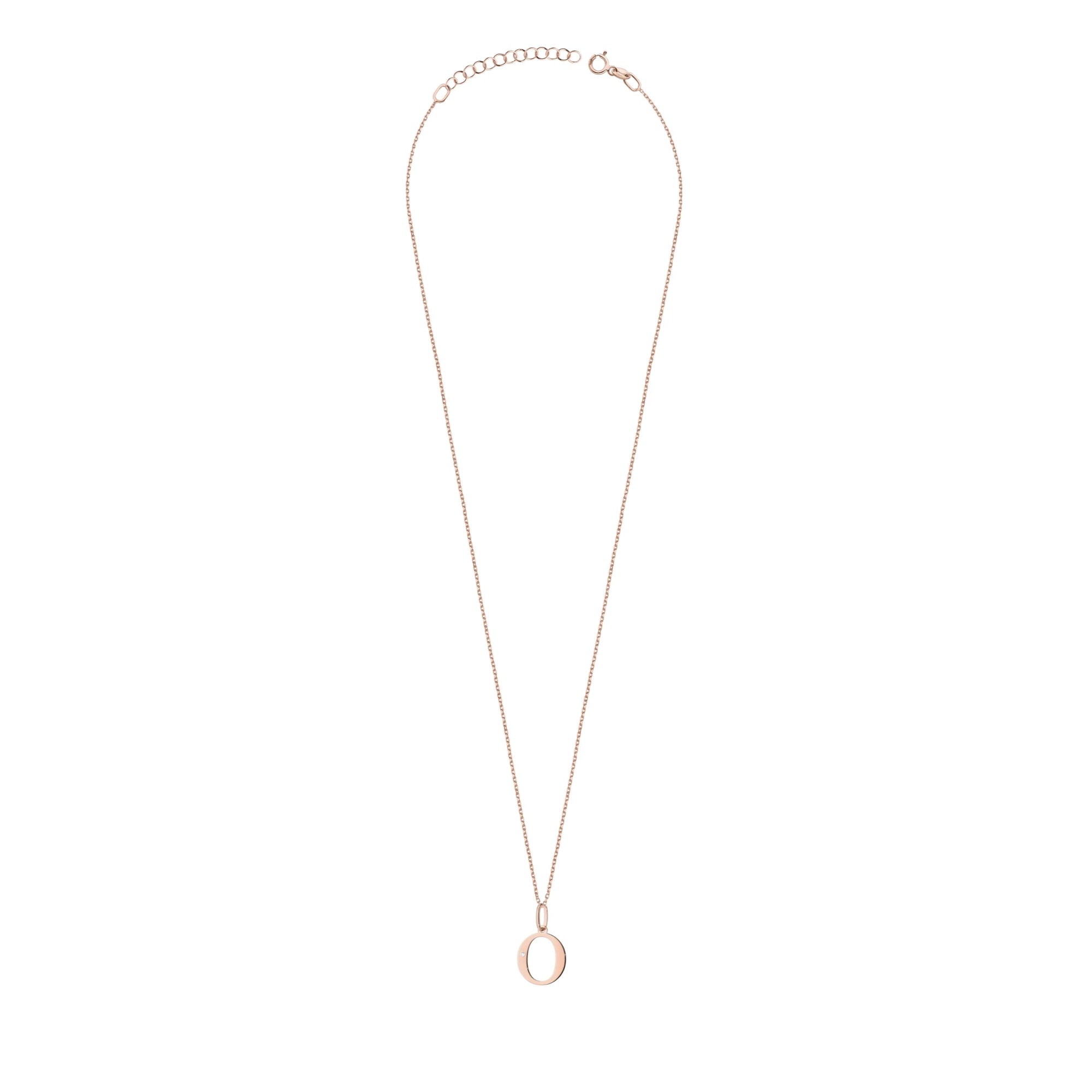 Náhrdelník z 14karátového růžového zlata s diamantem o hmotnosti 0,005 ct. Výborný dárek. Pravost diamantu potvrzuje certifikát.