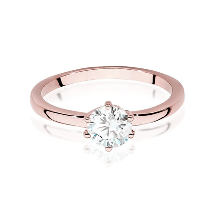 Rose Gold 14k(585) ring with 0,70ct diamonds. Is packaged in an elegant box, which is perfect for a gift.
