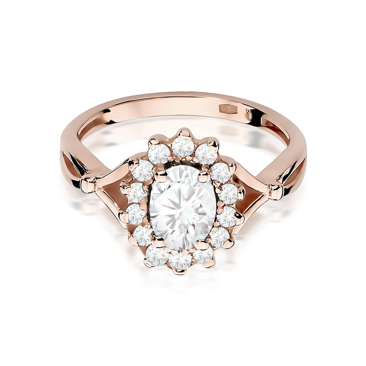 Rose Gold 14k(585) ring with 0,70ct and 0,28ct lab diamond.  Is packaged in an elegant box, which is perfect for a gift.