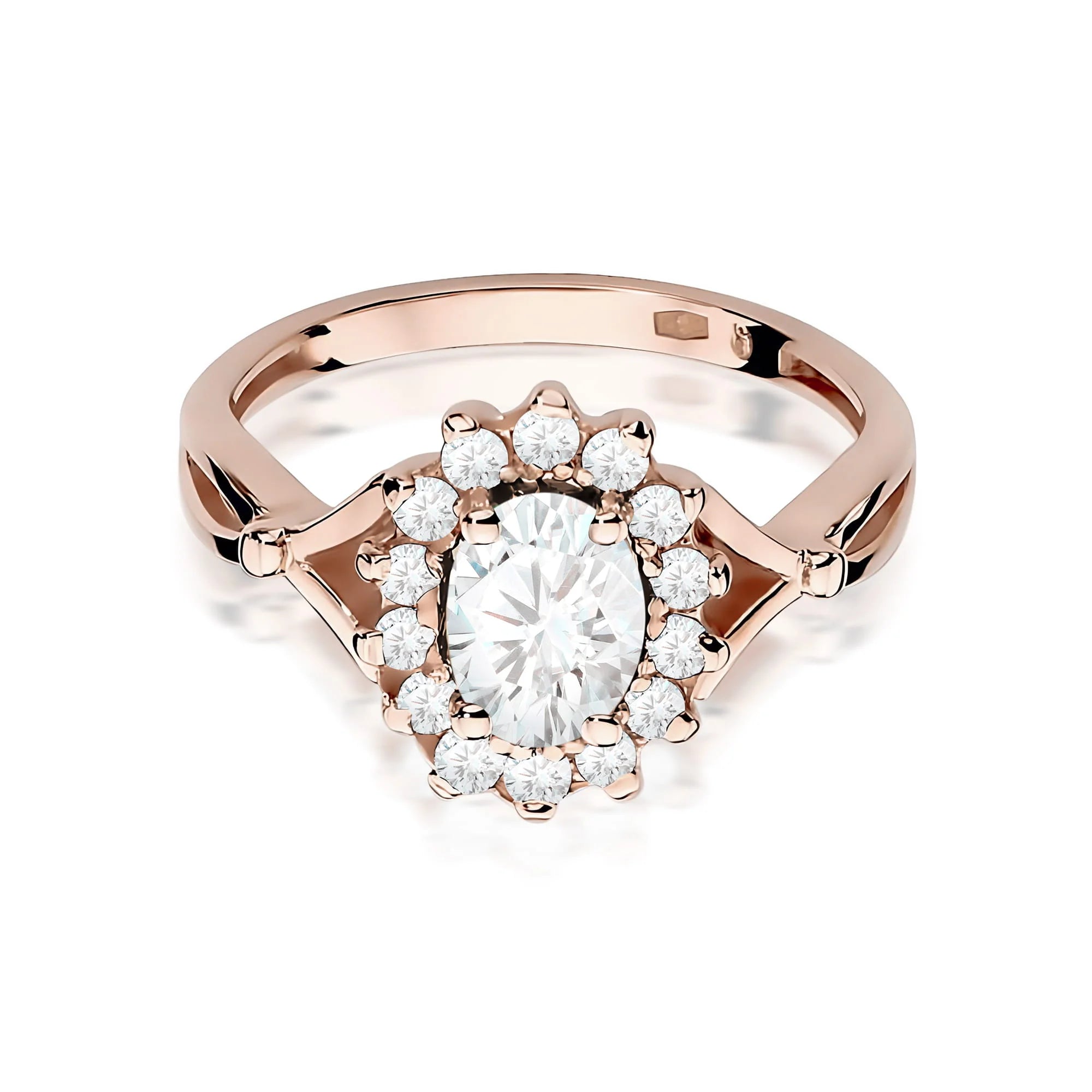 Rose Gold 14k(585) ring with 0,70ct and 0,28ct lab diamond.  Is packaged in an elegant box, which is perfect for a gift.