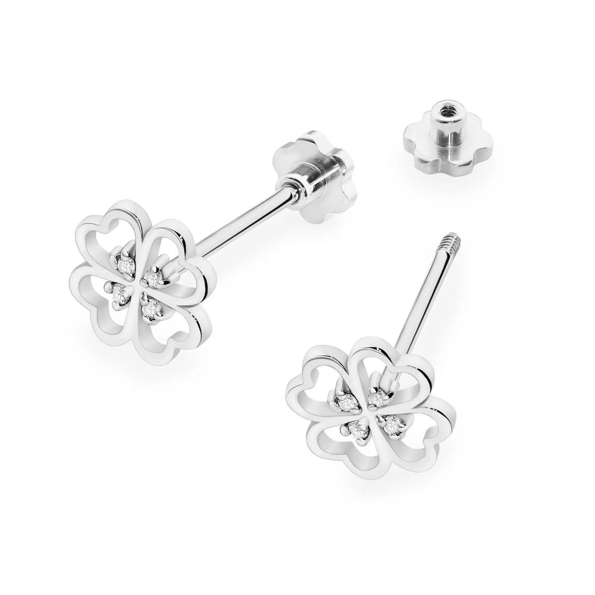 zlaté náušnice s diamanty 0,04 ct k0049-diw-02