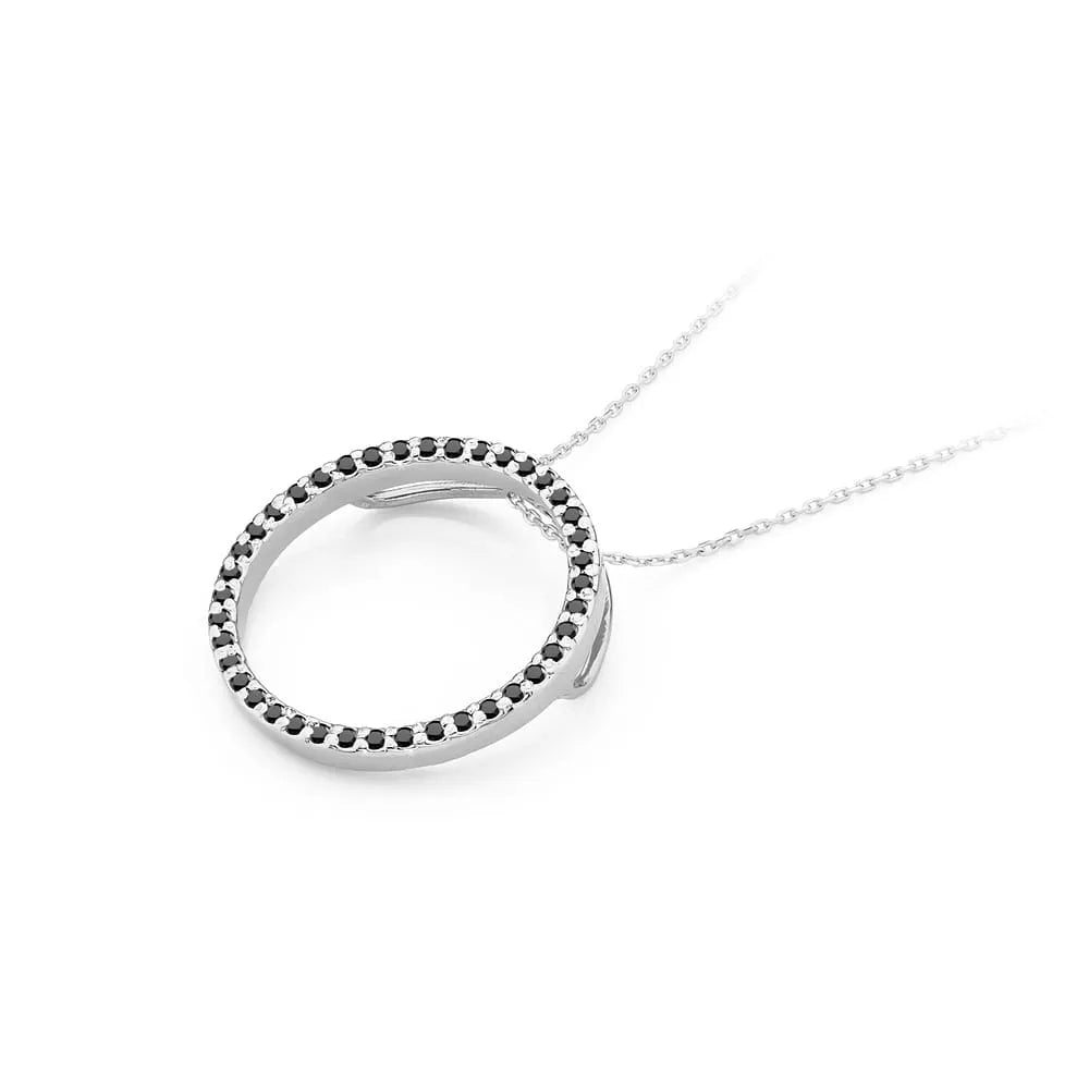 zlatý přívěsek s 0,20ct černými diamanty z0442-dib-01