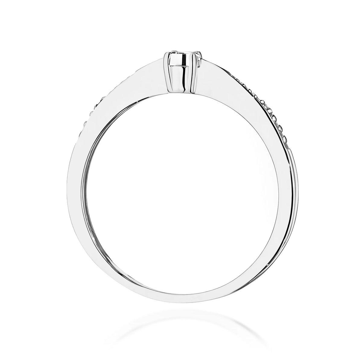 14K (585) White Gold Ring | 0.02ct Diamonds | GREMARI Jewelry