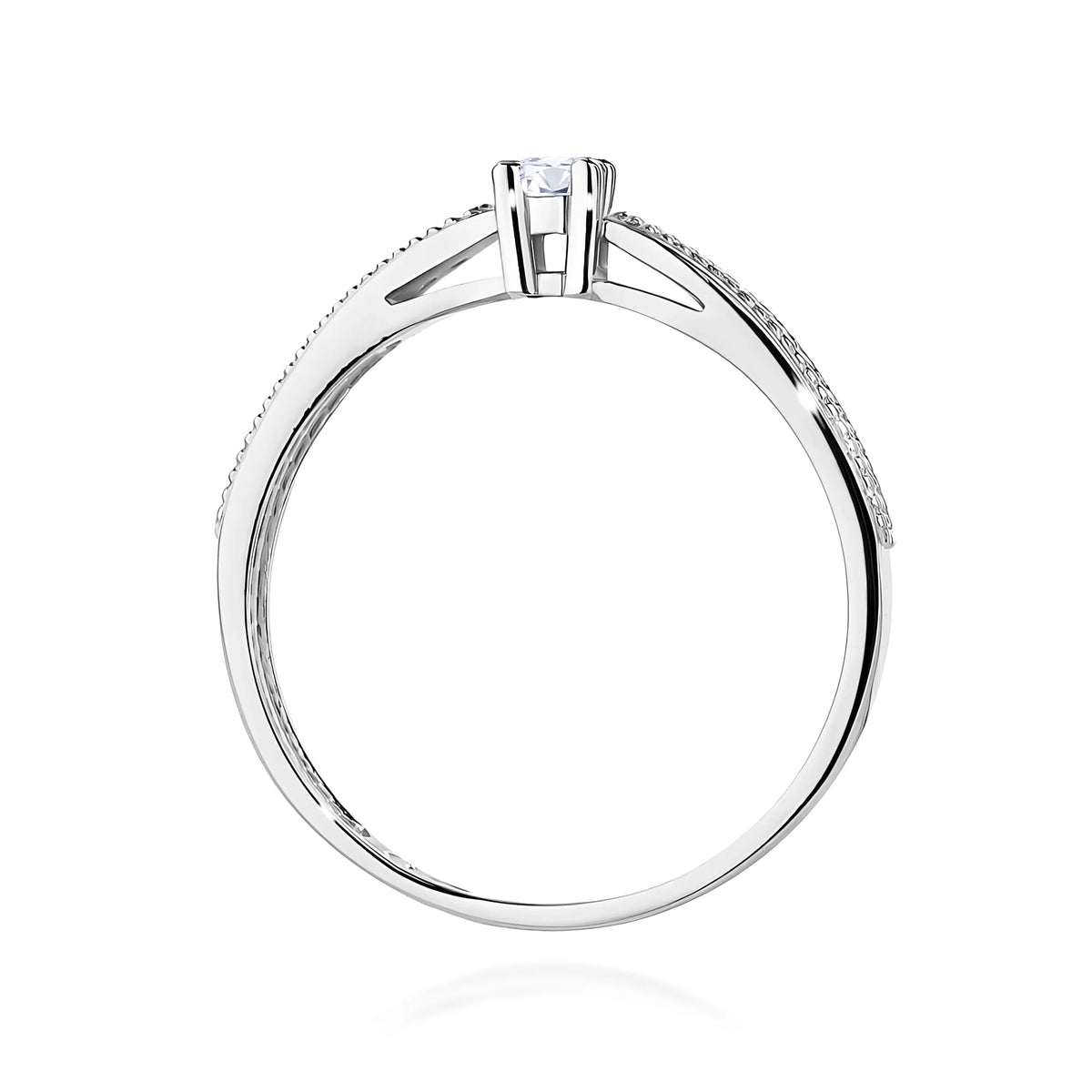 14k (585) White Gold Rings | 0.08ct Diamond | GREMARI Jewelry
