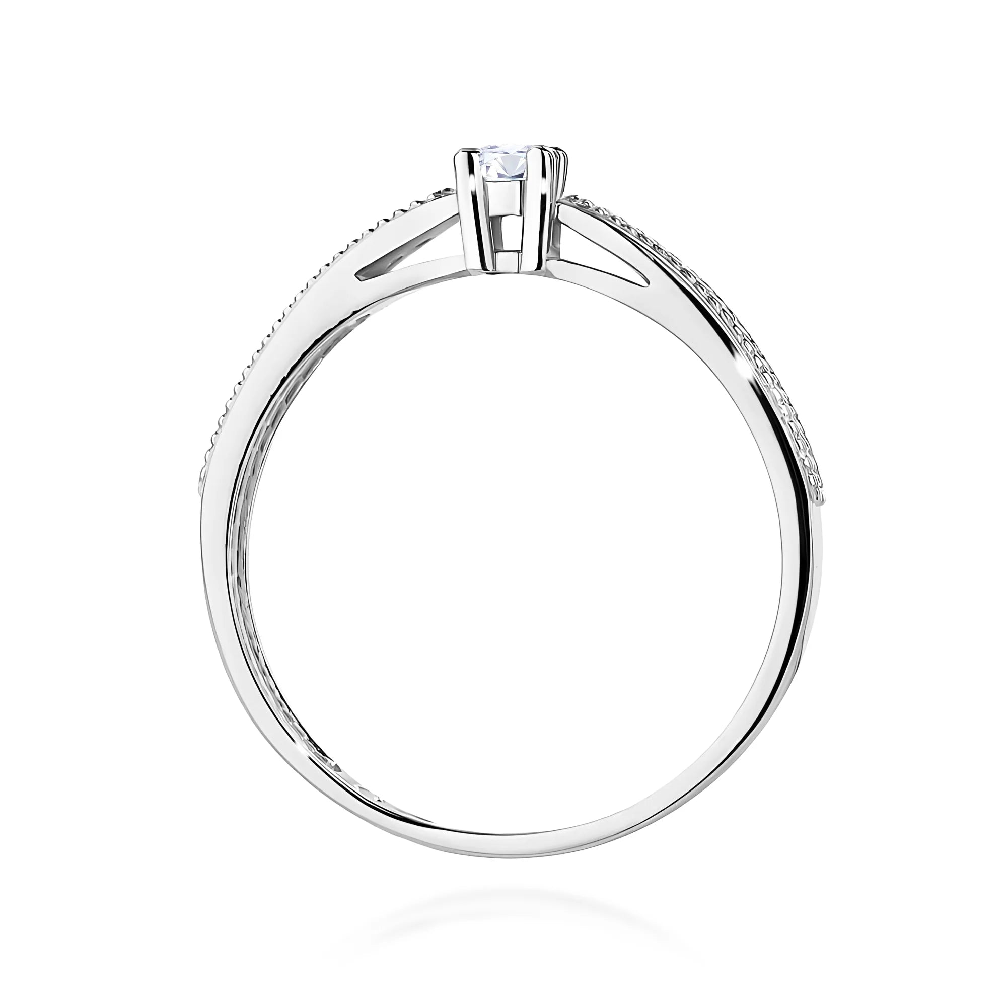 14k (585) White Gold Rings | 0.08ct Diamond | GREMARI Jewelry
