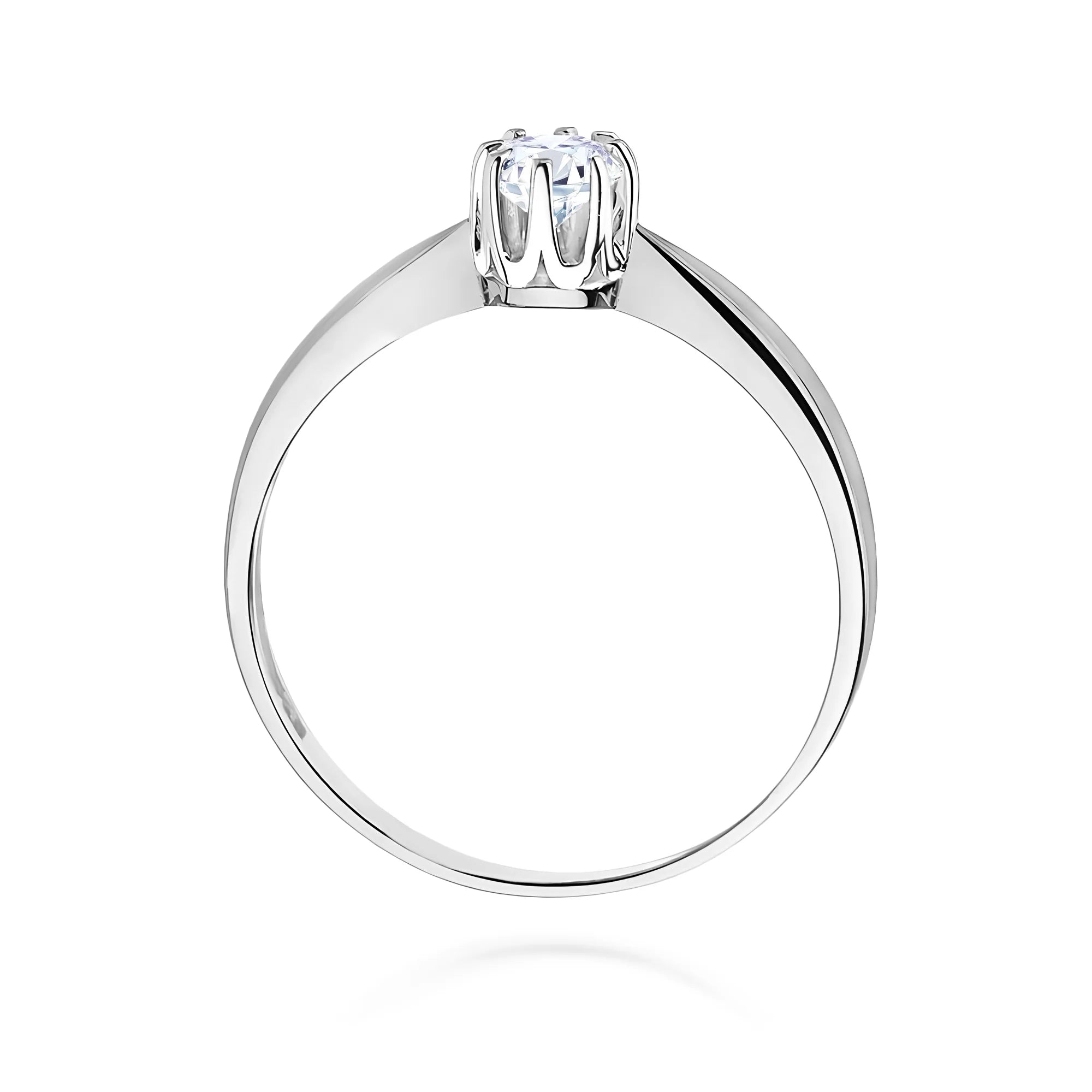 14k (585) White Gold Ring | 0.20ct Diamond | GREMARI Jewelry
