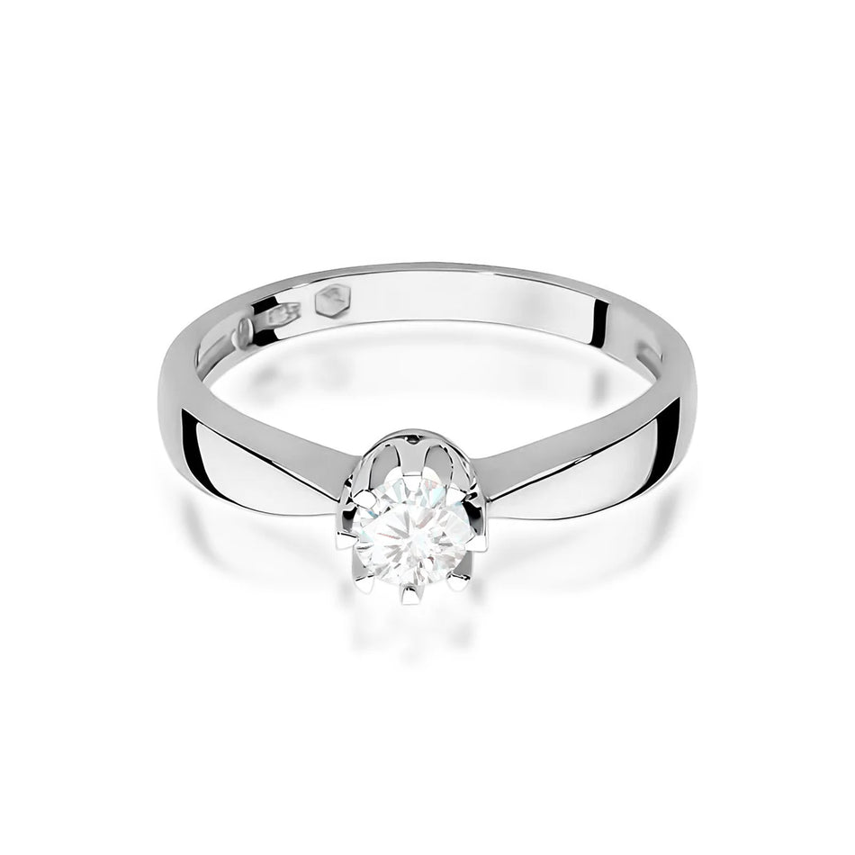 14k (585) White Gold Ring | 0.25ct Diamond | GREMARI Jewelry
