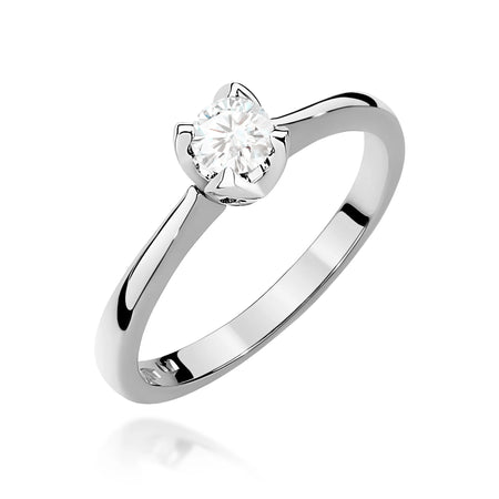14k(585) White Gold Ring | 0.30ct Diamond | GREMARI Jewelry