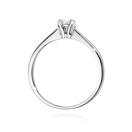 14k(585) White Gold Ring | 0.30ct Diamond | GREMARI Jewelry