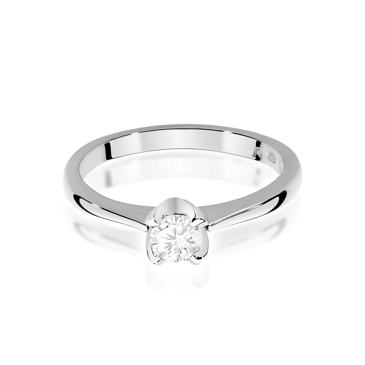 14k(585) White Gold Ring | 0.30ct Diamond | GREMARI Jewelry

