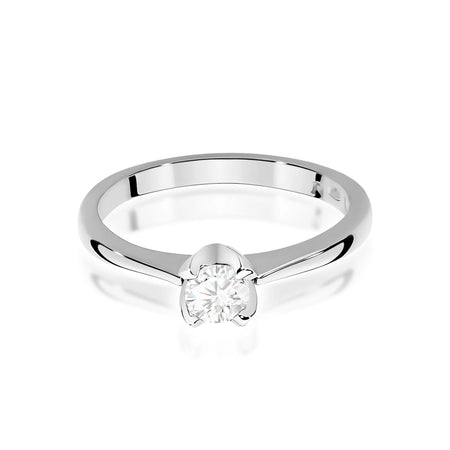 14k(585) White Gold Ring | 0.30ct Diamond | GREMARI Jewelry
