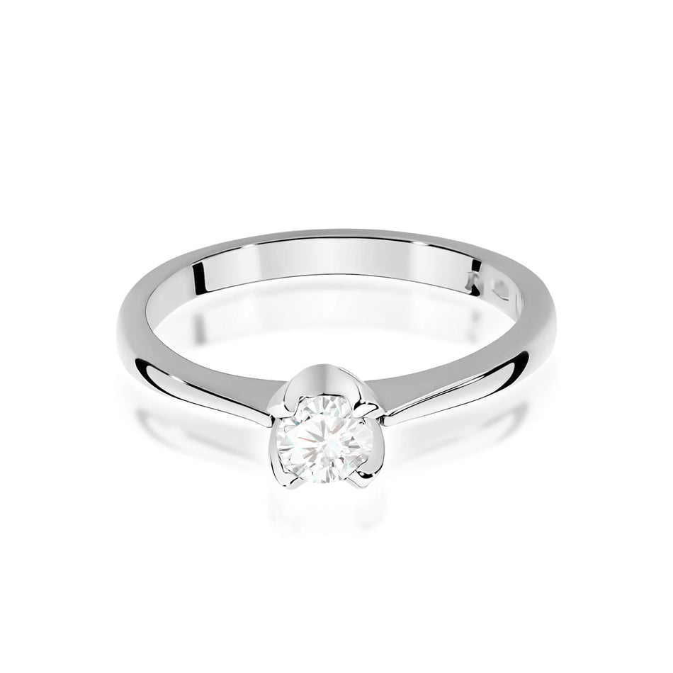 14k(585) White Gold Ring | 0.30ct Diamond | GREMARI Jewelry
