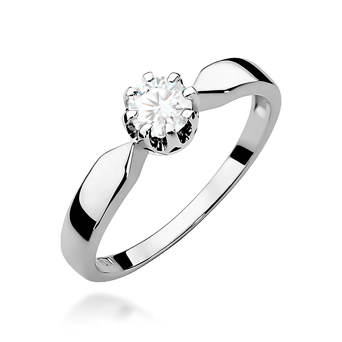 14k (585) White Gold Ring | 0.40ct Diamond | GREMARI Jewelry
