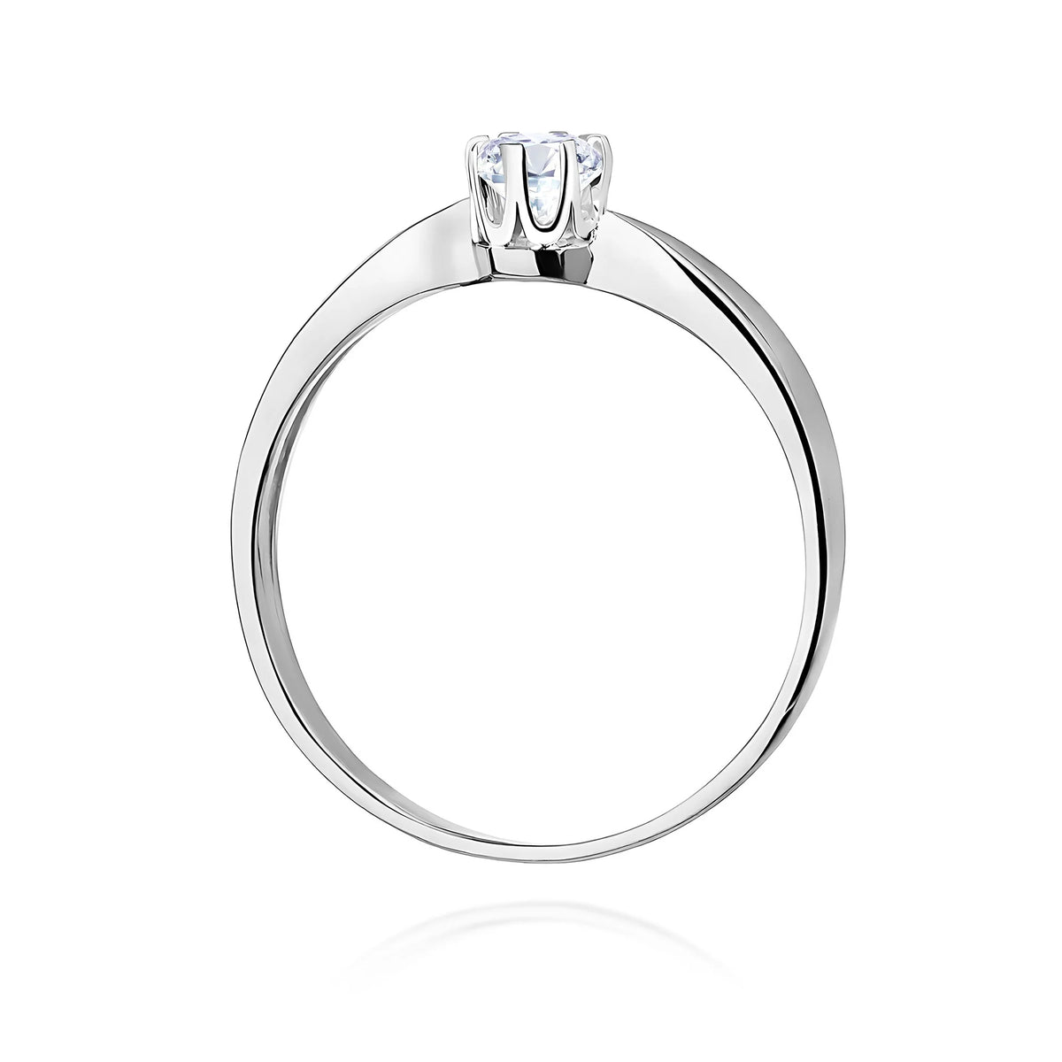 14k (585) White Gold Ring | 0.40ct Diamond | GREMARI Jewelry
