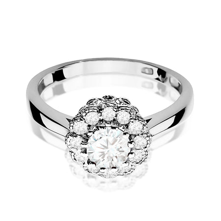 14k (585) White Gold Ring |  0.50ct & 0.174ct Lab-diamonds | GREMARI Jewelry
