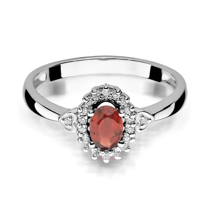 zlatý prsten s 0,50 ct granátem a 0,10 ct diamanty w0312-gar-01