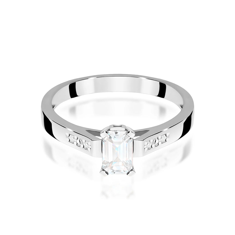 14k (585) White Gold Rings | 0.60ct and 0.04ct Lab-diamonds | GREMARI Jewelry
