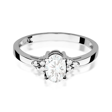 Lab-grown Diamond Engagement Ring in 585 White Gold