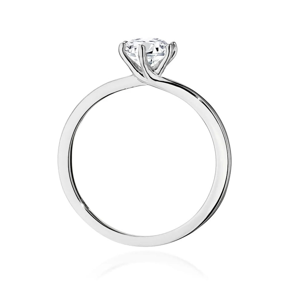 White Gold 14k(585) ring with 0,70ct diamonds. Is packaged in an elegant box, which is perfect for a gift.