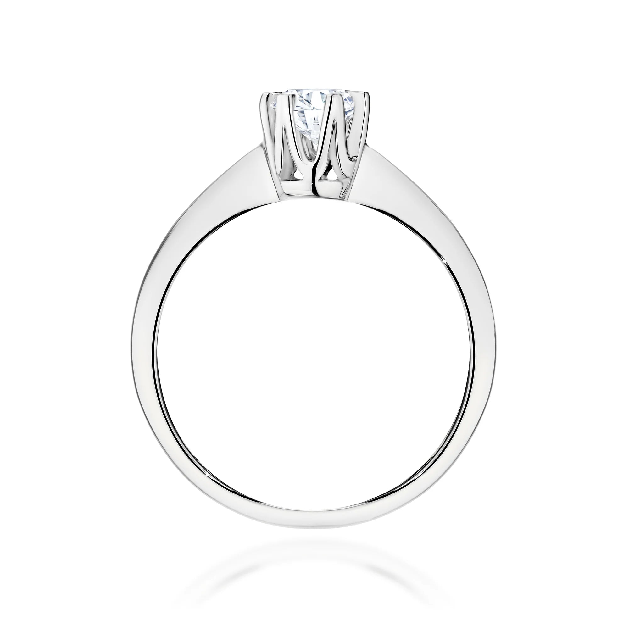 White Gold 14k(585) ring with 0,50ct diamond.  Is packaged in an elegant box, which is perfect for a gift.
