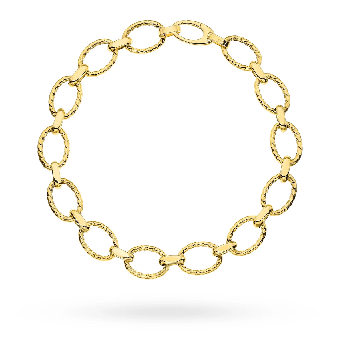 Náramek ze 14karátového zlata (585) | Oválný článek | Klasický elegantní šperk nadčasový stylový dárek