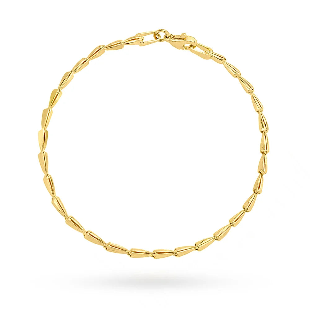 14k Gold (585) Classic Bracelet | Elongated Links | Timeless Elegant Fine Jewelry Perfect Gift