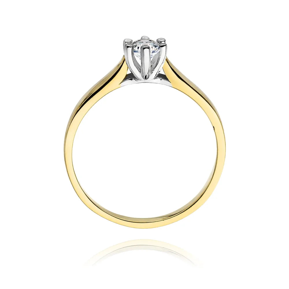 14k Gold (585) Diamond Classic Engagement Ring | Fine Jewelry Gift