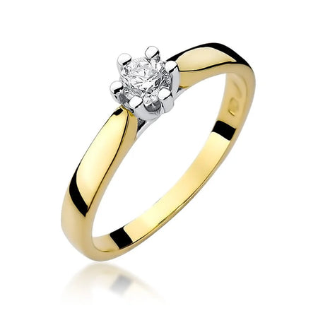 14k Gold (585) Diamond Classic Engagement Ring | Fine Jewelry Gift