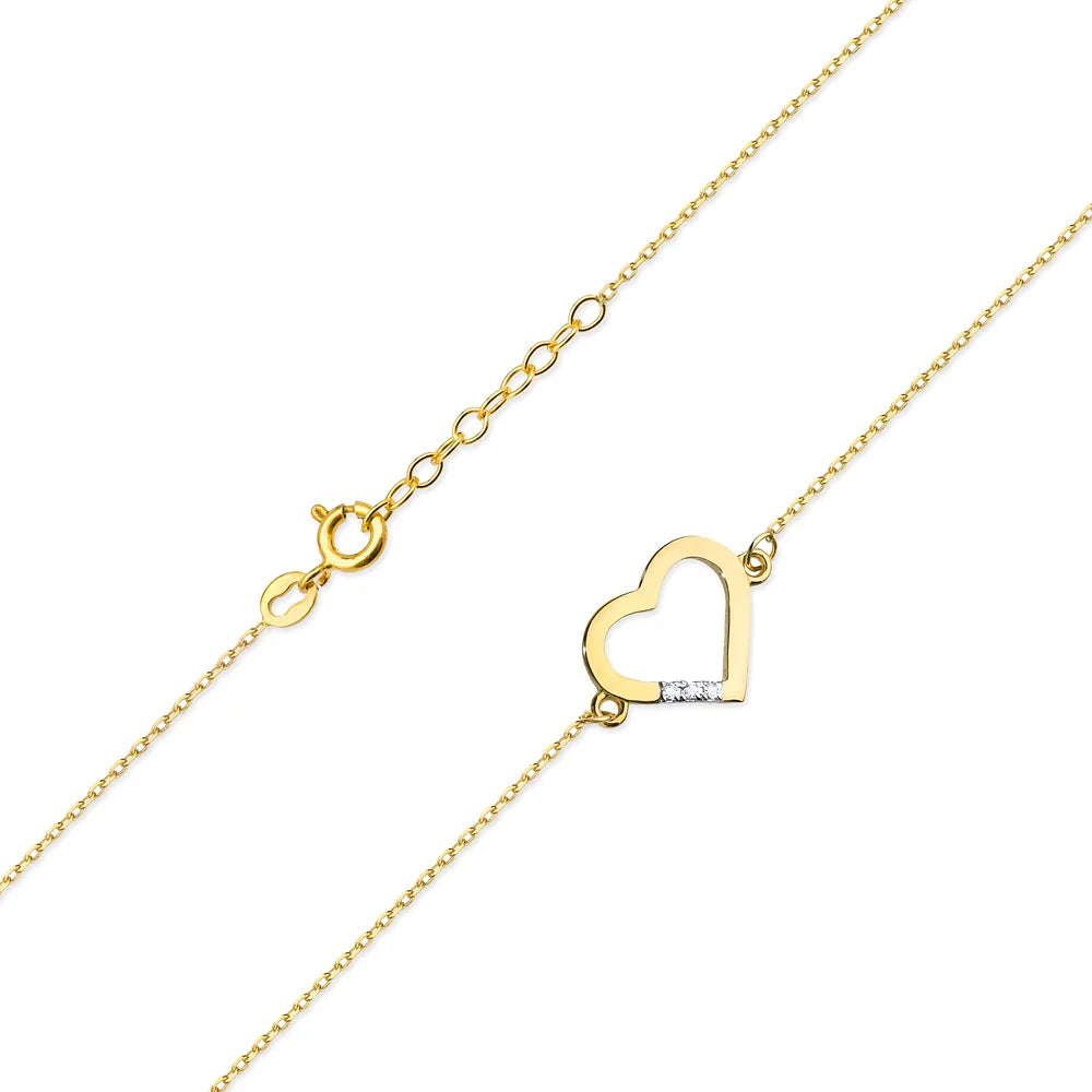 14k Gold (585) Bracelet | 0.015ct Diamonds | Sparkling Elegant Luxury Fine Jewelry Timeless Gift