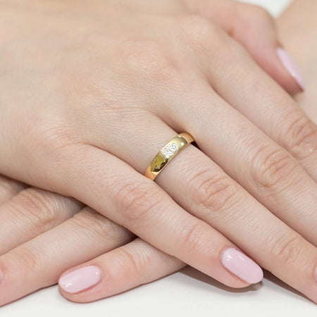 14k gold ring with 2 white zirconia hearts. Classic design with modern twist. Packed in black box, paper, and gift bag.