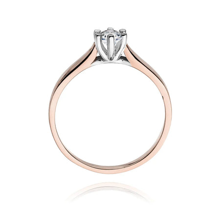 14k Rose Gold (585) Diamond Classic Engagement Ring | Fine Jewelry Gift