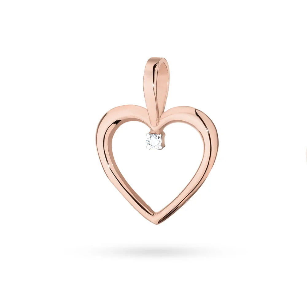 Přívěsek z 14karátového růžového zlata s diamantem o hmotnosti 0,005 ct. Zlaté přívěsky Gremari jsou zabaleny v elegantní krabičce a dárkové tašce.