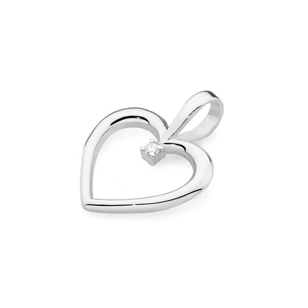 Přívěsek z 14karátového bílého zlata s diamantem o hmotnosti 0,005 ct. Zlaté přívěsky Gremari jsou zabaleny v elegantní krabičce a dárkové tašce.