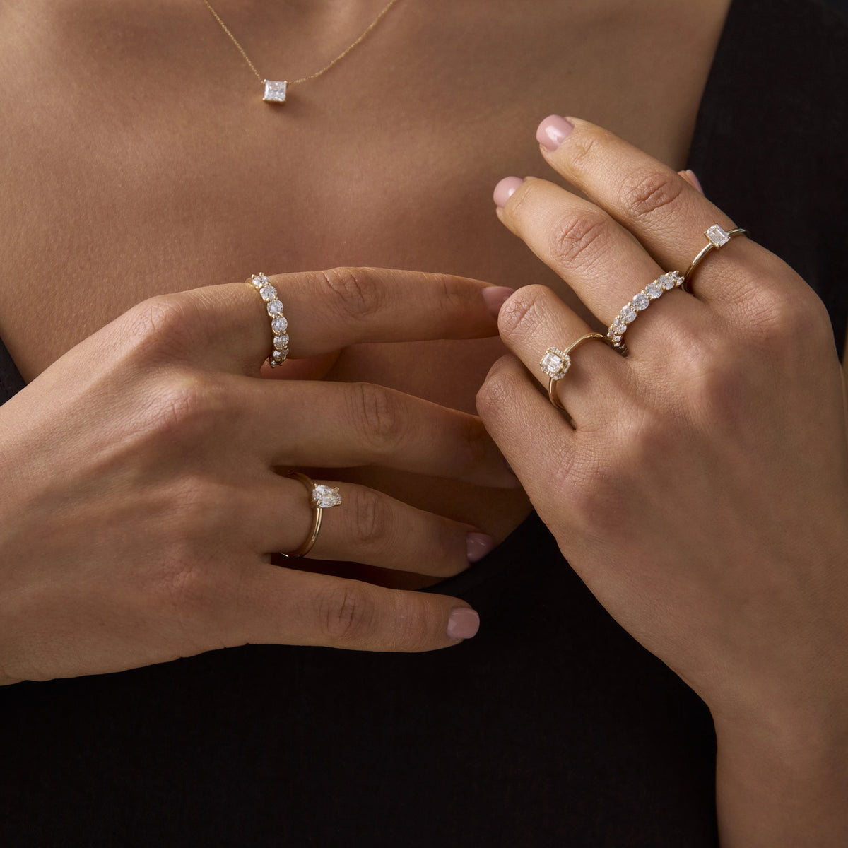 Tyčinkové peckové náušnice z bílého zlata s 20 lab-grown diamanty 0,80 ct