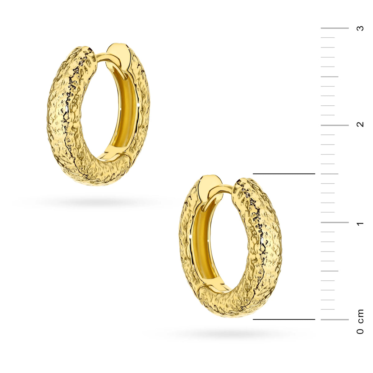 Gold-Plated Silver (925) Earrings | Decorated Hoop | GREMARI Jewelry