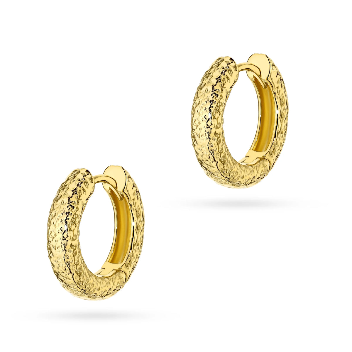 Gold-Plated Silver (925) Earrings | Decorated Hoop | GREMARI Jewelry