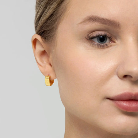 Gold-Plated Silver (925) Earrings | Geometric Design | GREMARI Jewelry