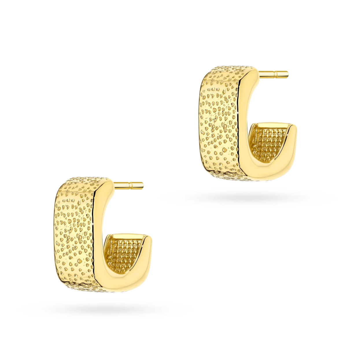 Náušnice ze stříbrného (925) pozlaceného zlata | Geometrický design | Šperky GREMARI