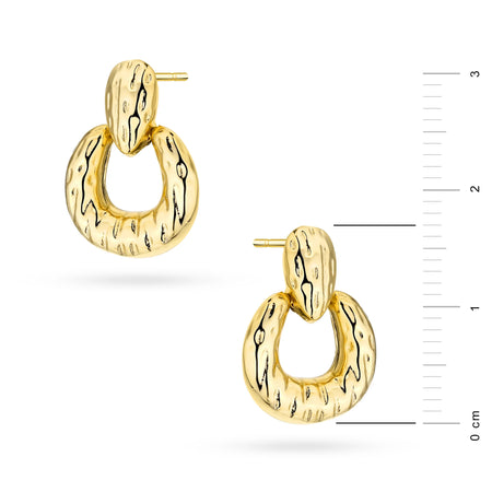 Gold-Plated Silver (925) Stud Earrings | Inflated Design | GREMARI Jewelry