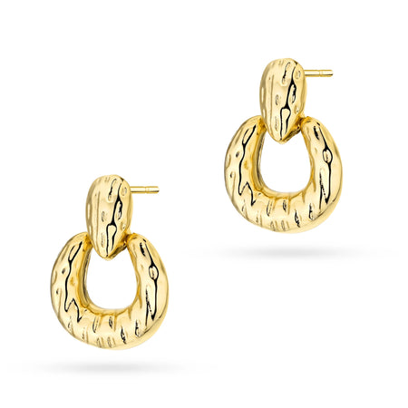 Gold-Plated Silver (925) Stud Earrings | Inflated Design | GREMARI Jewelry