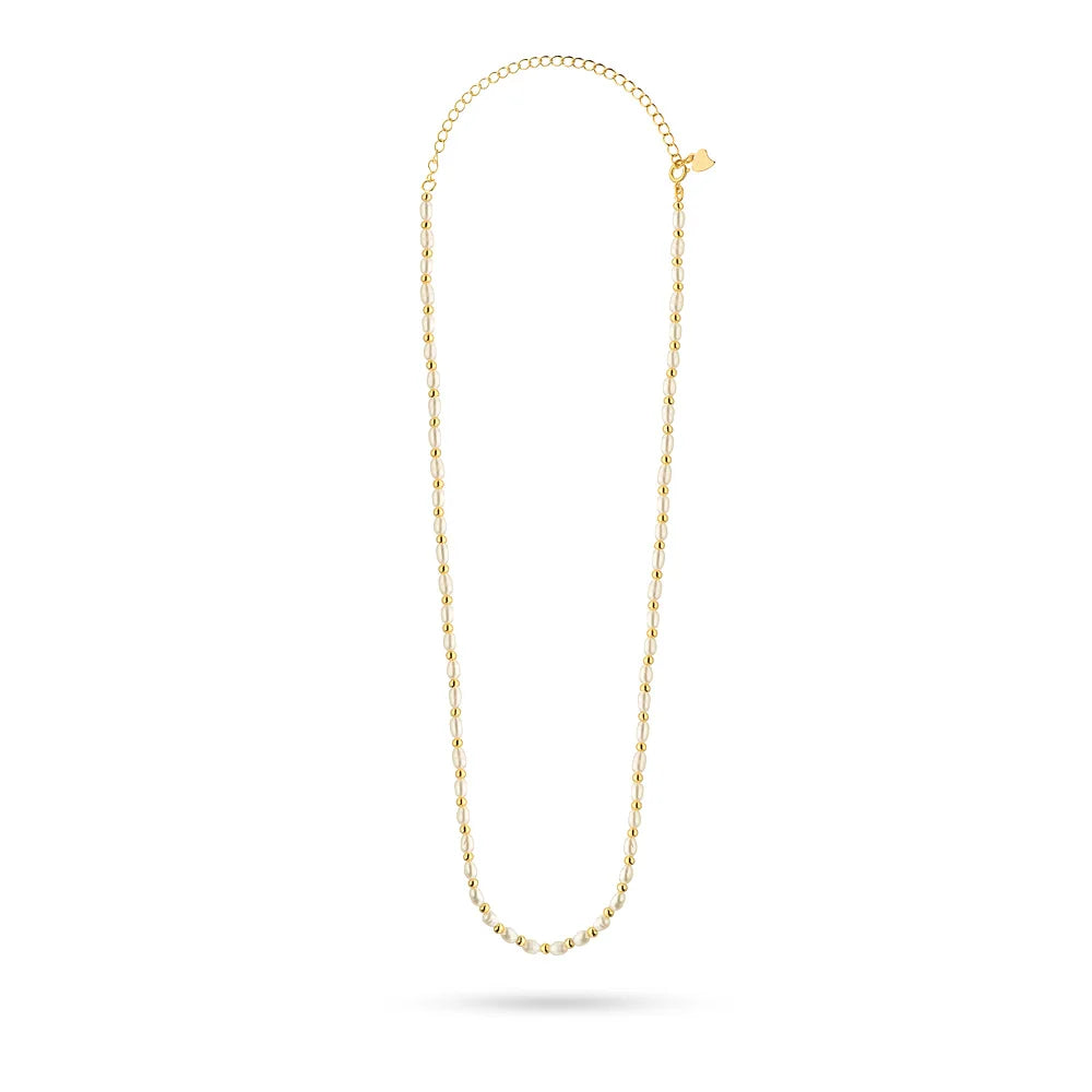 Gold-Plated Silver (925) Necklace | Pearl Choker | GREMARI Jewelry