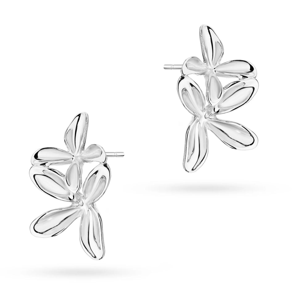 Sterling Silver (925) Earrings | Linked Flower Design |  GREMARI Jewelry