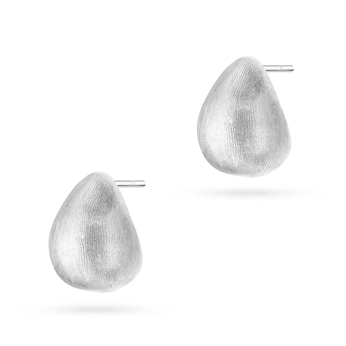 Sterling Silver (925) Earrings | Satin Teardrop | GREMARI Jewelry