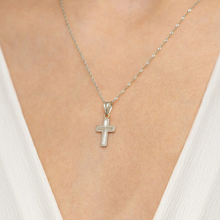 Silver (925) Small Cross Pendant | Decorated | GREMARI Jewelry