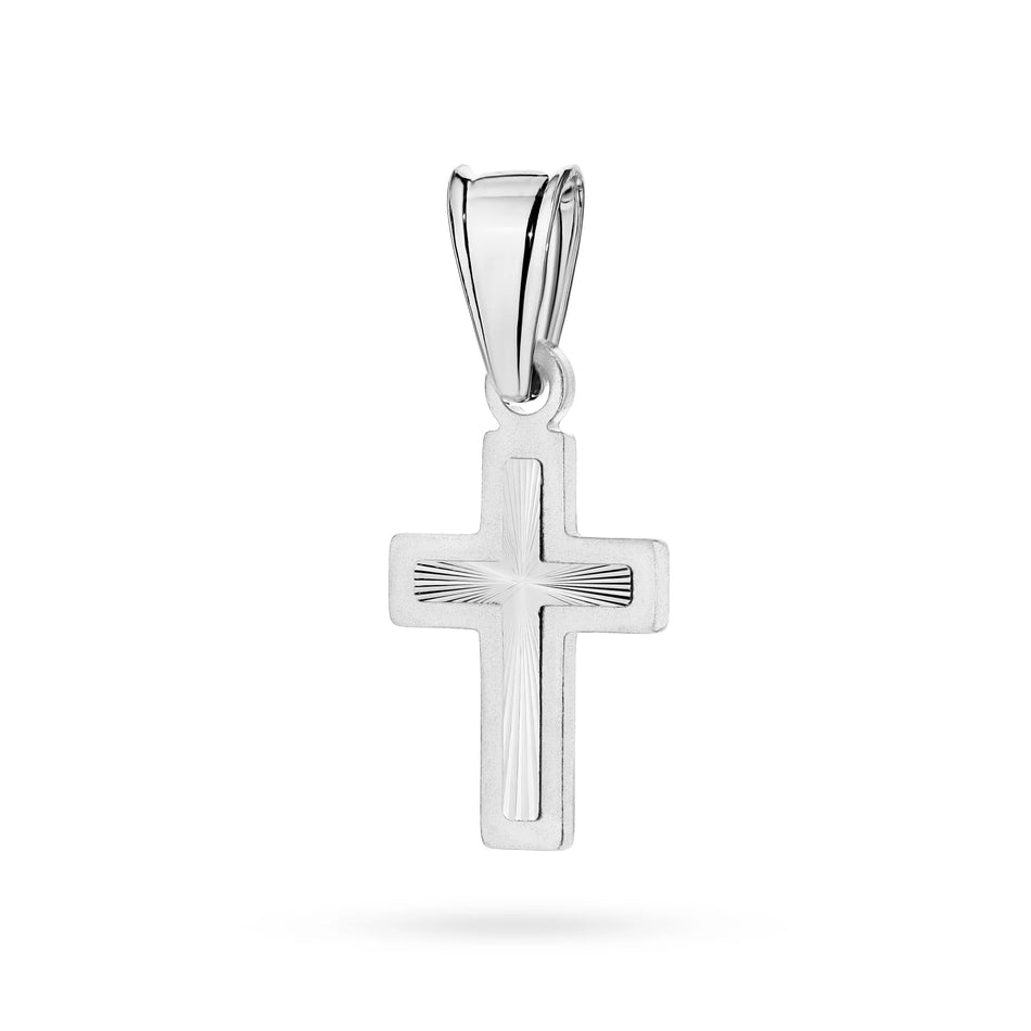 Silver (925) Small Cross Pendant | Decorated | GREMARI Jewelry