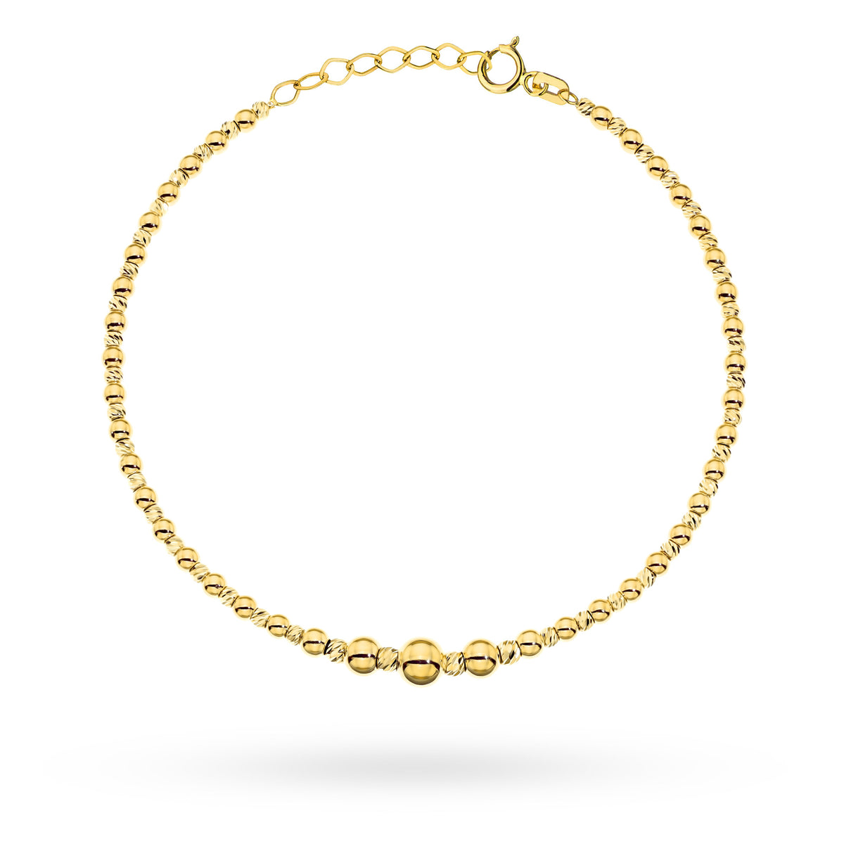 zlatý náramek s korálky b-gw-536-585