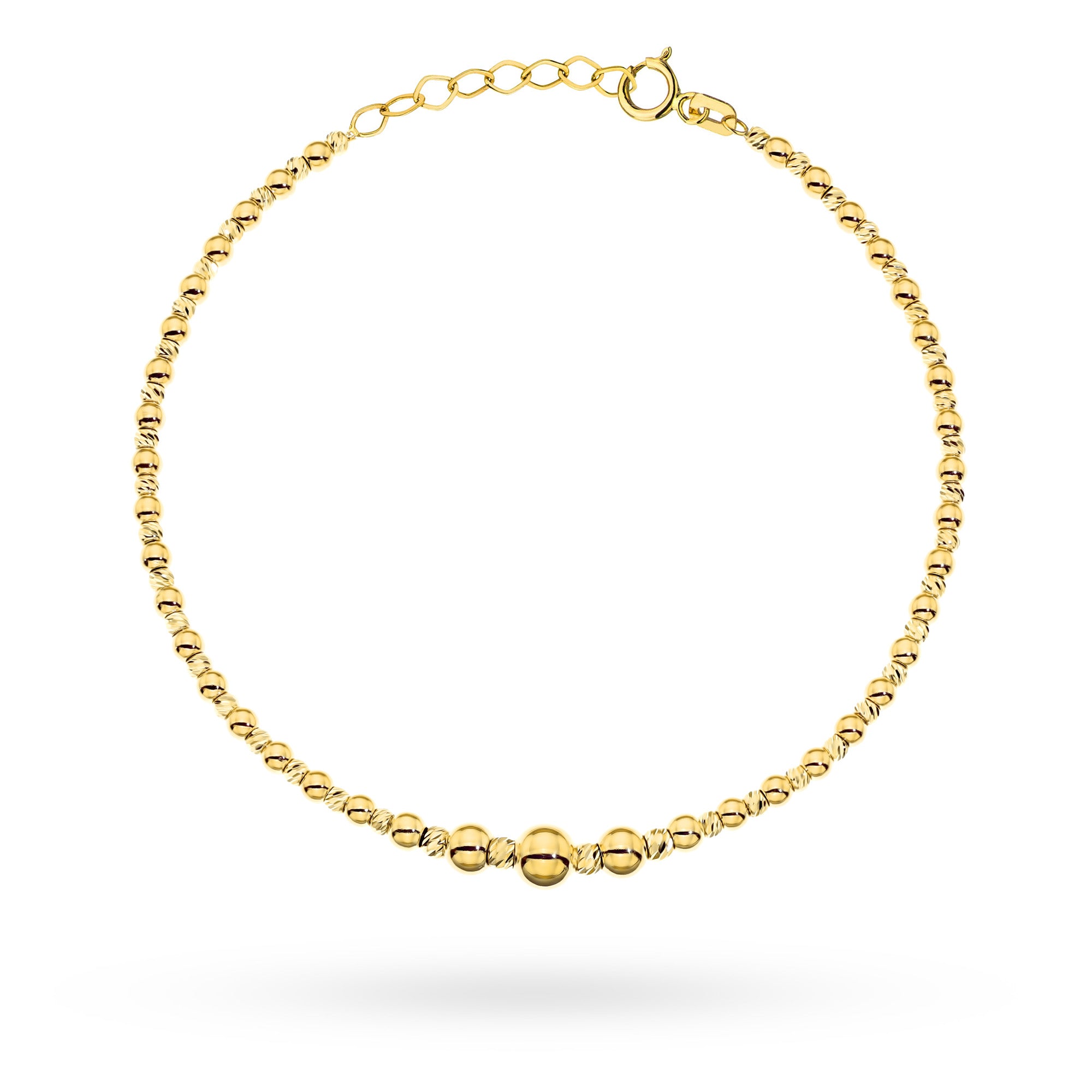 zlatý náramek s korálky b-gw-536-585