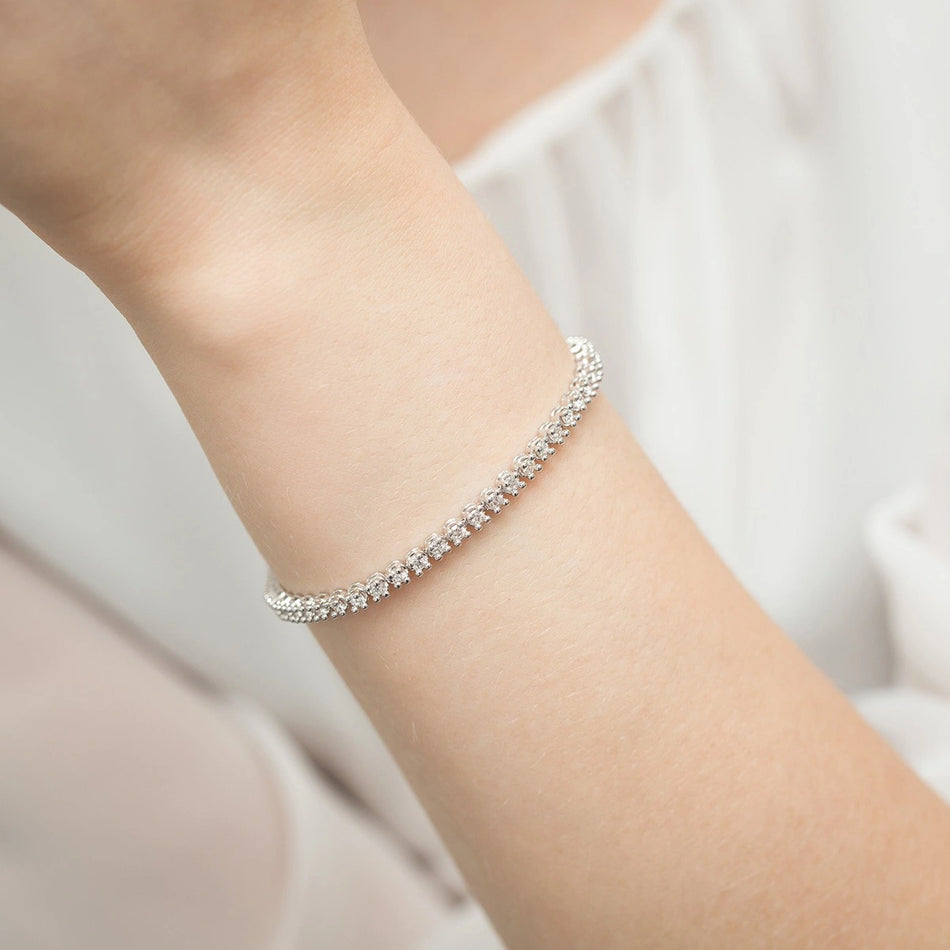 Zlatý tenisový nárameks diamanty 2,16 ct