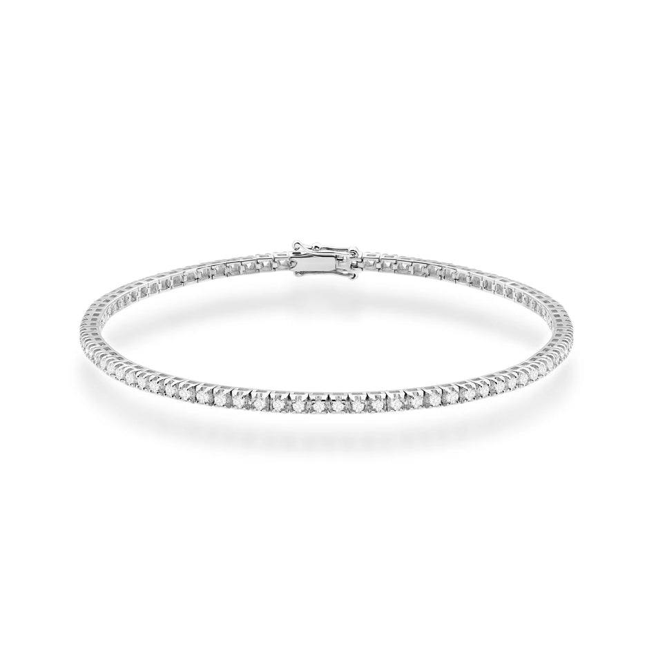 Náramek z bílého zlata s 74 round přírodními diamanty – 1.073ct